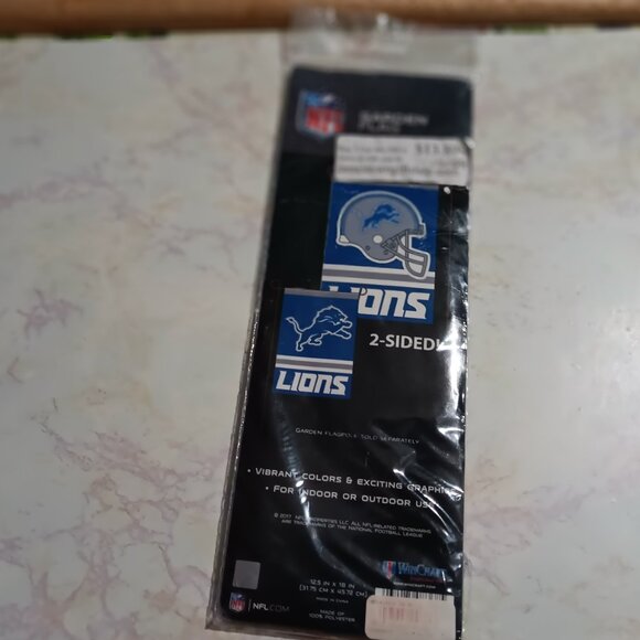 NEW Detroit Lions NFL Wincraft Garden Flag - Picture 2 of 2